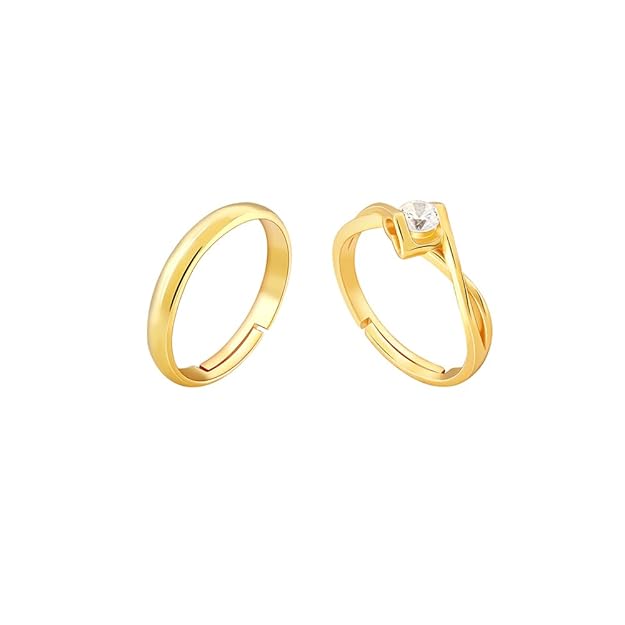 GIVA 925 Silver Couple Rings | Gifts for Women and Girls | With Certificate of Authenticity and 925 Stamp | 6 Months Warranty