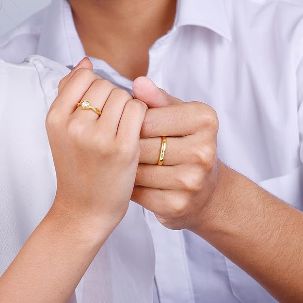 GIVA 925 Silver Couple Rings | Gifts for Women and Girls | With Certificate of Authenticity and 925 Stamp | 6 Months Warranty