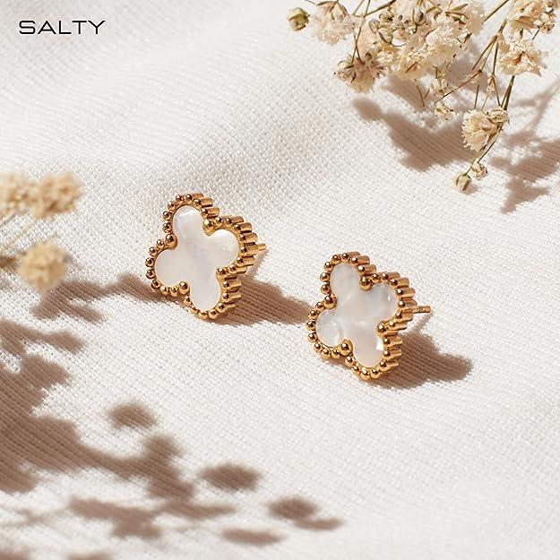 SALTY Anti Tarnish Earrings for Women | Stylish Fashion Jewellery | Accessories for Girls | Minimal Jewelry | Ideal for Gifting | Gift for wife, Girlfriend, Anniversary, Marriage, Birthday, Valentine day