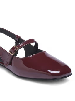 Square Toe Maroon Sandals