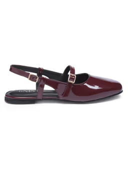 Square Toe Maroon Sandals